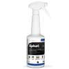 White spray bottle of Xpluri daily cleaning solution with a black patterned label and blue accents (750 ml).
