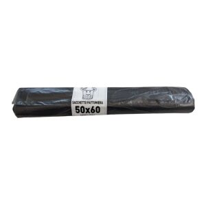 Sacco Nettezza Nero 50x60 a Rotolo 20 pezzi