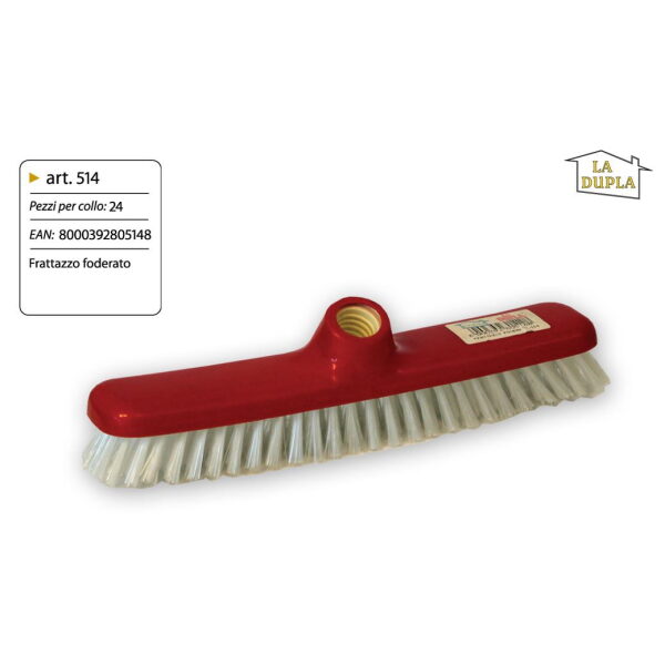 Frattazzo Spazzolone Passa-Straccio Foderato Rosso 28cm