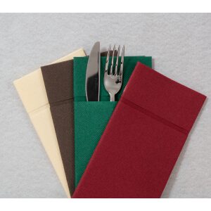 Alternative view of Tovaglioli Portaposate Pocket Bordeaux Fato 50 pz