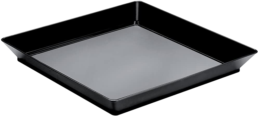 Vassoio Medium Plate Gold Plast Nero 130cc
