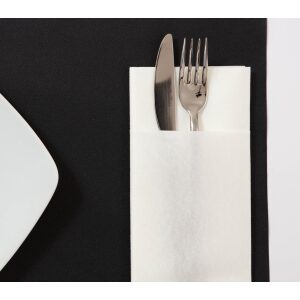 Alternative view of Tovaglioli Portaposate Pocket Bianco Fato 40 pezzi