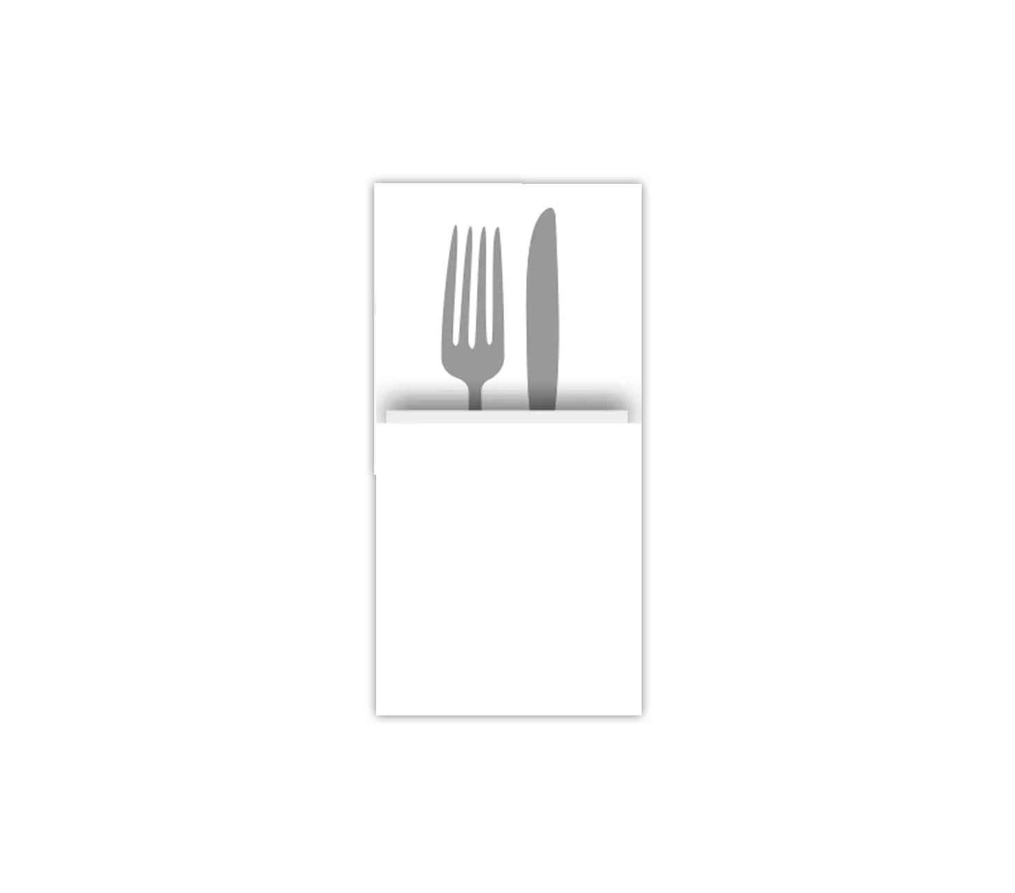 Tovaglioli Portaposate Pocket Bianco Fato 40 pezzi