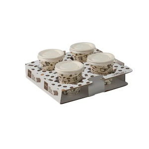 Scatola asporto porta caffè cappuccio 100 pz