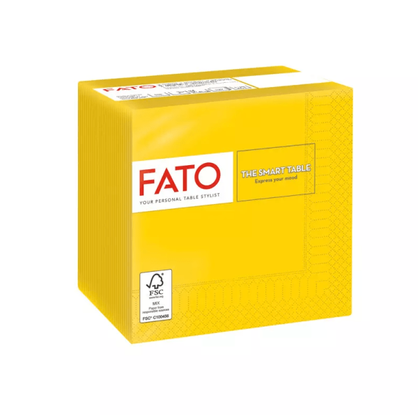 Tovaglioli Fato giallo 24x24 2 veli 100pz