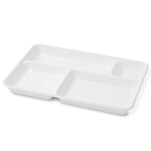 Piatto in Polpa Cellulosa con 4 Comparti 50 pz