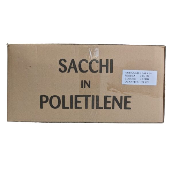 Sacco nettezza nero sfuso 90x120