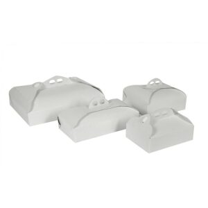 5 Scatole Per Torte Bianche Con Coperchio - 25,4x25,4x15,2 Cm, Confezione Piatta