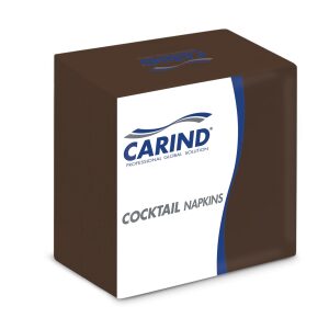 Tovaglioli Carind 24x24 Marroni da Cocktail – 2 Veli – 100 pz