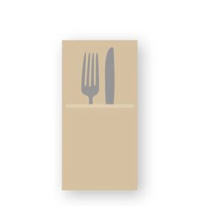 Tovaglioli Portaposate Pocket Wood Fato 50 pezzi