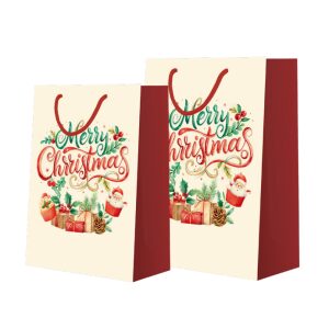 Busta Shopper Merry Christmas Fondo Largo