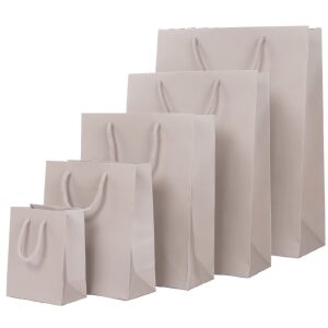 Shopper Lusso Opaca con Manico in Cotone Nero 10 pz
