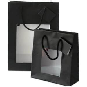 Shopper Lusso Verticale con Finestra 10 pz