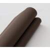 Two brown fabric rolls resting on a white surface, showing a soft suede-like texture.