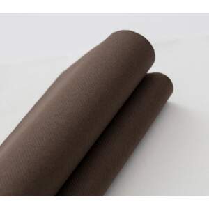 Two brown fabric rolls resting on a white surface, showing a soft suede-like texture.