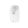 White wall-mounted hand soap dispenser with a translucent reservoir and Lucart branding.