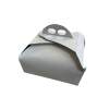 IMBALLAGGI SCATOLA PORTA TORTA 25X25X7 RAMAGE BIANCO