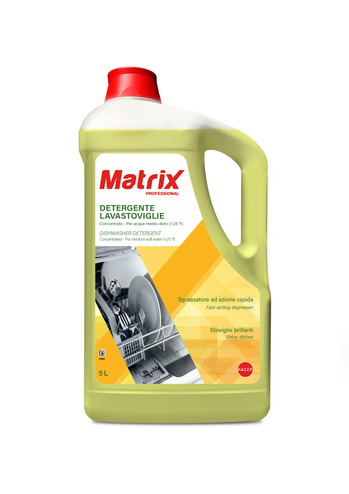 MATRIX DETERGENTE LAVASTOVIGLIE ACQUE MEDIO-DOLCI-TANICA 6 KG - 2 TNC/CRT