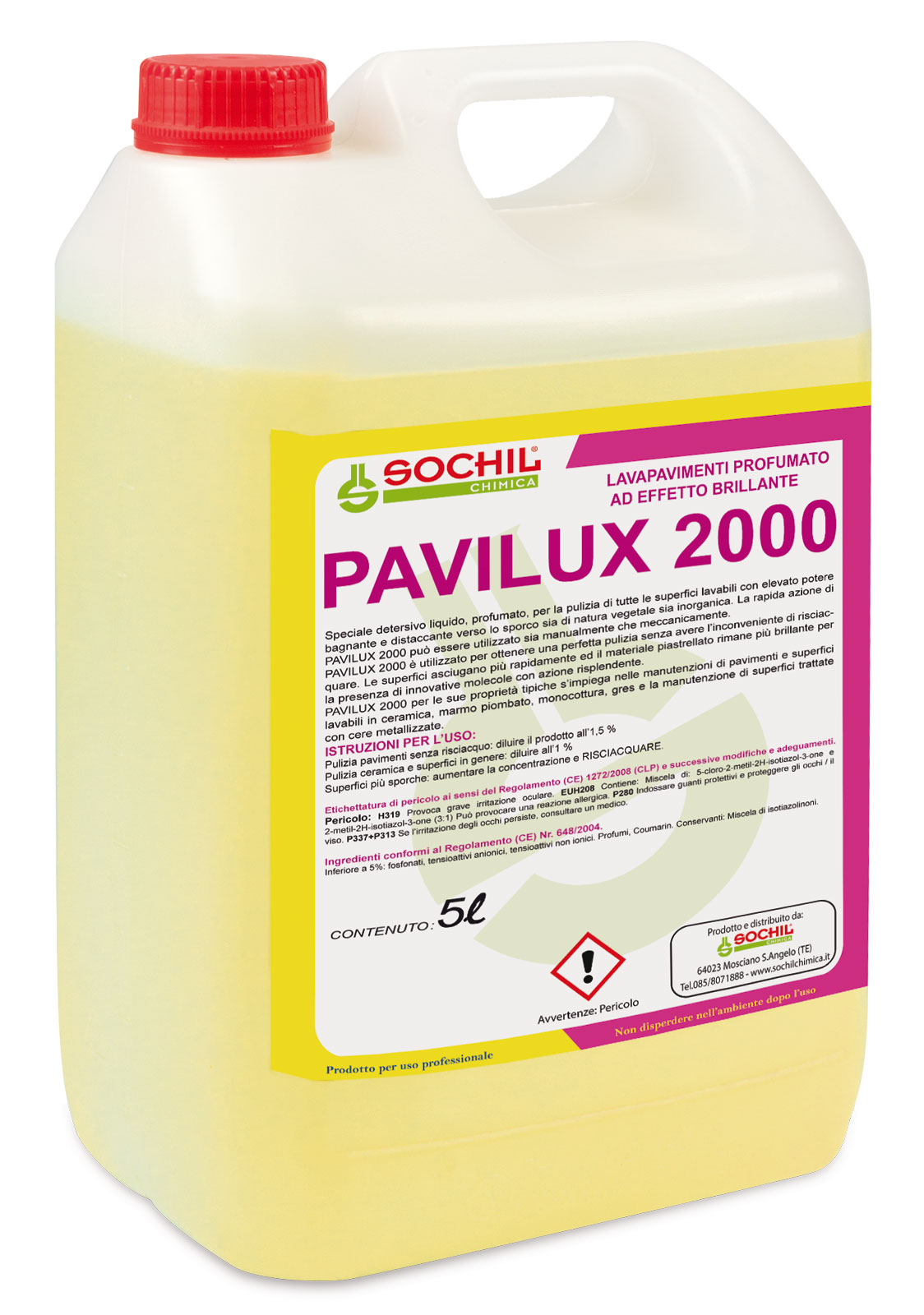 MECART SOCHIL DETERGENTE PAVIMENTI AGRUMI PAVILUX TANICA DA 5 LT 4 TNC/CRT