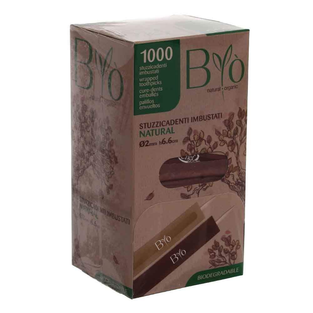 BRENTA STUZZICADENTI IMBUSTATO NATURAL BIO 1000 PZ/CFZ 20 CFZ/CRT