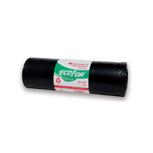PLASTIK FORTORE SACCO NETTEZZA 70X110 NERO 40 RT/CRT 8 PZ/RT