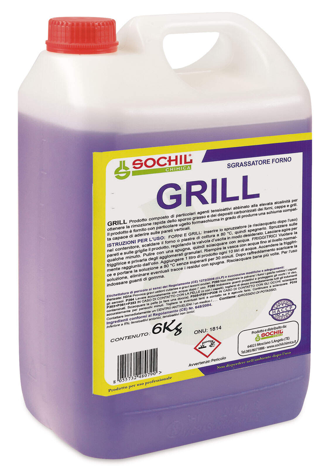 SOCHIL GRILL SGRASSATORE GRASSI CARBONIZZATI TANICA DA KG 5