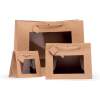SHOPPER CARTA KRAFT LUSSO AVANA CON FINESTRA CM16+8xh14